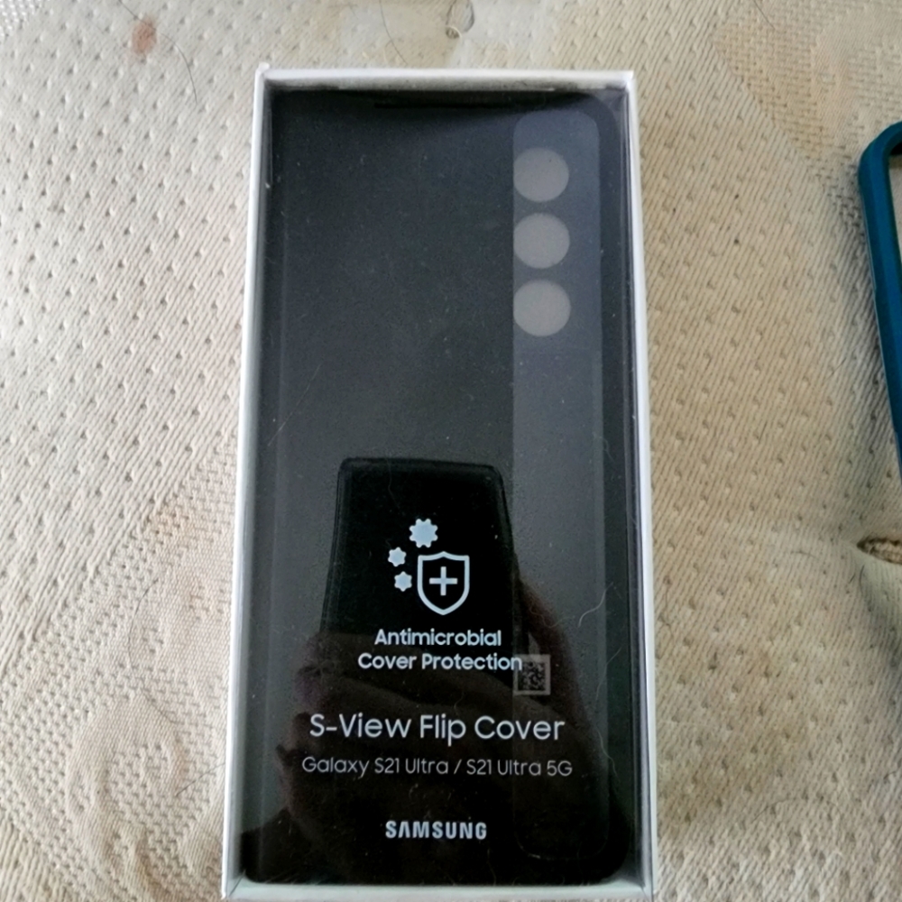 Antimicrobial Cover Protection S21 Ultra Samsung flip view cover